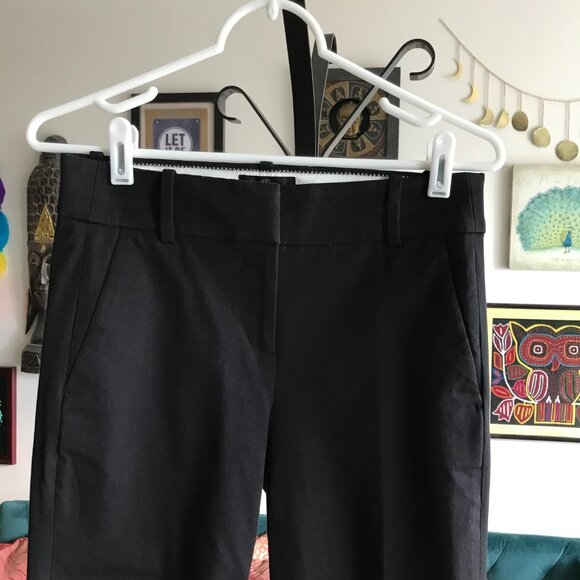 J CREW size 2 Petite Black Cameron Slim Crop Pant in Four-Season Stretch - Picture 2 of 4